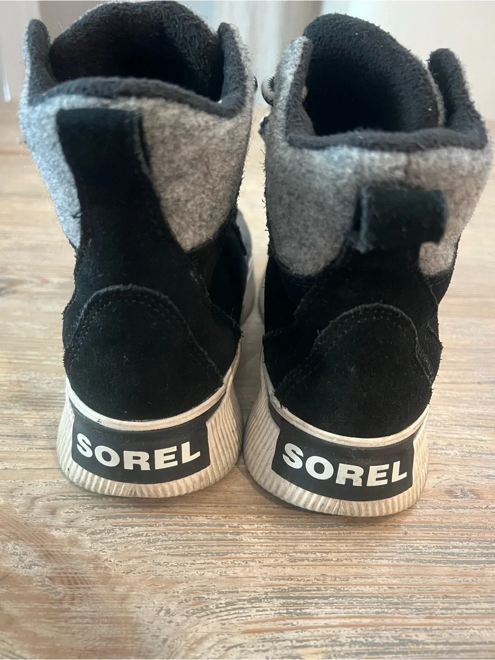 Sorel Kids Black & Gray Waterproof Snow Boots